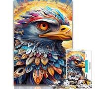 Adult Jigsaw Colorful Eagle Jigsaws 1000 Pieces for Teenagers,Stress Reliever Difficult Challenge Enhance Love between Couples 50x75cm