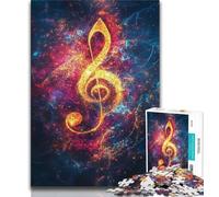 Adult Jigsaw Colorful Music Symbols 1000 Piece Jigsaw Puzzles for Adults,Interesting Stress Reduction Parent-child Interaction (50x75cm)