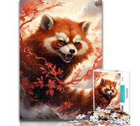 Adult Jigsaw Colorful Red Panda Jigsaw Puzzle 1000 Pieces for Teenagers,Challenging Game And Family Play Parent-child Interaction 26x38cm