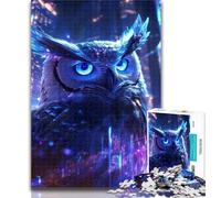 Adult Jigsaw Cosmic Owl 1000 Piece Jigsaw Puzzle for Adults And Teenagers,for Educational Game Challenge Toy Artists Collection, Fine Art 26x38cm