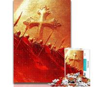 Adult Jigsaw Crusade Army Knight 1000 Piece Jigsaw Puzzle for Adults And Teenagers,for Educational Game Challenge Toy Artists Collection, Fine Art 26x38cm