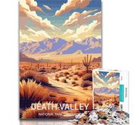 Adult Jigsaw Death Valley National Park Jigsaws 1000 Pieces for Adults,with Fully Interlocking Randomly Shaped Pieces for And 14 Years Old 26x38cm