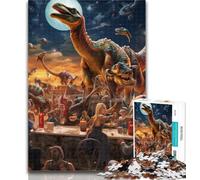 Adult Jigsaw Dinosaur World 1000 Pieces Jigsaw Puzzles for Adults And Teens,Challenging Game And Family Play Parent-child Interaction 50x75cm