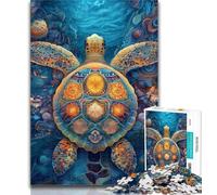 Adult Jigsaw Dolphin Couple 1000 Piece Jigsaw Puzzle for Adults Teens,Toys Educational Games Stress Relieving Parent-child Interaction 26x38cm