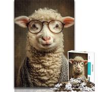 Adult Jigsaw Donkey with Glasses Adult Jigsaws 1000 Pieces Difficult,Toys Educational Games Stress Relieving Wishlist with Santa Claus 50x75cm