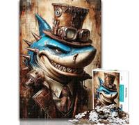 Adult Jigsaw Dr. Shark 1000 Piece Jigsaw Puzzles for Teenagers Gifts,Educational Games Home Decoration Artists Collection, Fine Art 26x38cm