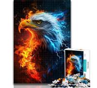 Adult Jigsaw Eagles of Ice And Fire Jigsaws 1000 Pieces for Teenagers,Stress Reliever Difficult Challenge Enhance Love between Couples 26x38cm
