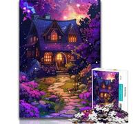 Adult Jigsaw Fantasy Cabin 1000 Pieces Jigsaw Puzzle For Adults Teens,Staycation Kill Time Enhance Love between Couples (50x75cm)