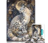 Adult Jigsaw Fantasy Snow Leopard 1000 Piece Jigsaw Puzzles for Teenagers,Train Your Brain And Hands Birthday Present, Gifts 26x38cm