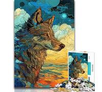 Adult Jigsaw Fantasy Wolf 1000 Pieces Jigsaw Puzzle For Adults Teens,for Age 14+ Impossible Game Best Gift for Adults And Teenagers 26x38cm