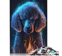 Adult Jigsaw Fire Animal Poodle Jigsaw Puzzles 1000 Piece Creative Wooden Puzzle Toys Decompression Games Gifts 1000pcs (75x50cm)