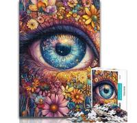 Adult Jigsaw Flower Eyes 1000 Pieces Jigsaw Puzzle For Adults Teens,for Age 14+ Impossible Game Best Gift for Adults And Teenagers 50x75cm