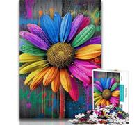 Adult Jigsaw Flower Oil Painting Jigsaw Puzzles for Adults 1000,Family Game Stress Reliever Difficult Challenge Secret Santa Gifts 50x75cm
