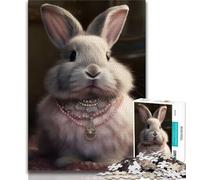 Adult Jigsaw Fluffy Bunny 1000 Piece Jigsaw Puzzles for Teenagers Gifts,Educational Game Challenge Toy for Women And Men (26x38cm)