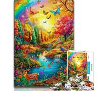 Adult Jigsaw Forest Animals Jigsaw Puzzles for Teenagers 1000,Family Game Stress Reliever Difficult Challenge Secret Santa Gifts (26x38cm)