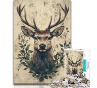 Adult Jigsaw Forest Deer Jigsaws Puzzles 1000 Pieces for Adults Gifts,Brain Teaser Game Wall Decoration Unique Birthday And Xmas Gifts 50x75cm