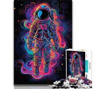 Adult Jigsaw Galactic Astronaut Jigsaw Puzzles for Teenagers 1000 Piece,Birthday Gift Idea for Adults, Family Game And Hobby 50x75cm