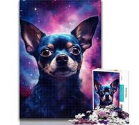 Adult Jigsaw Galaxy Chihuahua 1000 Piece Jigsaw Puzzles for Teenagers Gifts,Educational Game Challenge Toy for Women And Men 26x38cm