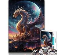 Adult Jigsaw Galaxy Dragon 1000 Pieces Jigsaw Puzzles for Adults And Teens,Challenging Game And Family Play Parent-child Interaction 50x75cm