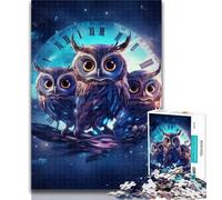 Adult Jigsaw Galaxy Owl 1000 Pieces Jigsaw Puzzles for Adults And Teens,Toy Intellectual Game Artists Collection, Fine Art 50x75cm