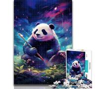 Adult Jigsaw Galaxy Panda 1000 Piece Jigsaw Puzzles for Adults,Interesting Stress Reduction Parent-child Interaction 26x38cm