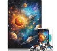 Adult Jigsaw Galaxy Planet 1000 Piece Jigsaw Puzzle for Adults Teens,Toys Educational Games Stress Relieving Great Gifts And Toys 26x38cm