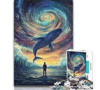 Adult Jigsaw Galaxy Whale 1000 Pieces Jigsaw Puzzle for Adults& Teens,Toys Educational Games Stress Relieving Unique Home Decor And Gifts 50x75cm