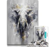 Adult Jigsaw Golden Elephant 1000 Pieces Jigsaw Puzzle for Adults& Teens,Toys Educational Games Stress Relieving Unique Home Decor And Gifts 26x38cm
