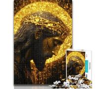 Adult Jigsaw Golden Jesus Jigsaw Puzzles for Adults 1000 Pieces,Toys Educational Games Stress Relieving Great Gifts And Toys 26x38cm