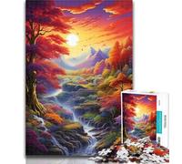 Adult Jigsaw Heaven Landscape Fantasy Colors Jigsaws Puzzles 1000 Pieces for Adults Gifts,Brain Teaser Game Wall Decoration Unique Birthday And Xmas Gifts 50x75cm
