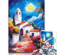 Adult Jigsaw House Under The Night Sky 1000 Pieces Jigsaw Puzzles for Adults And Teens,Classic Educational Games Beautiful Decoration 50x75cm