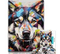 Adult Jigsaw Hyena Graffiti 1000 Piece Jigsaw Puzzles for Adults Gifts,Toys Educational Games Stress Relieving Wishlist with Santa Claus 26x38cm