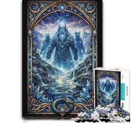 Adult Jigsaw Ice Giants in A Stained Glass Landscape 1000pcs (52x38cm) | A gift for adults for festive downtime for a rewarding break.