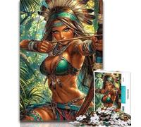 Adult Jigsaw Indian Princess 1000 Pieces Jigsaw Puzzles for Adults And Teens,Classic Educational Games Beautiful Decoration 26x38cm
