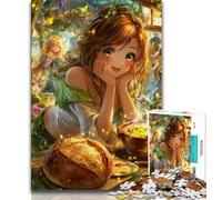 Adult Jigsaw Japanese Anime Girls Jigsaws 1000 Pieces for Teenagers,Stress Reliever Difficult Challenge Enhance Love between Couples (26x38cm)