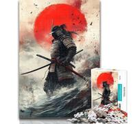 Adult Jigsaw Japanese Samurai Jigsaws Puzzles 1000 Pieces for Adults Gifts,Brain Teaser Game Wall Decoration Unique Birthday And Xmas Gifts 26x38cm