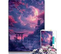 Adult Jigsaw Japanese Torii Gate 1000 Piece Jigsaw Puzzles for Adults,Interesting Stress Reduction Parent-child Interaction (50x75cm)