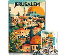 Adult Jigsaw Jerusalems Golden Glow 1000 Piece Jigsaw Puzzles for Teenagers Gifts,Educational Game Challenge Toy for Women And Men 26x38cm