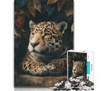Adult Jigsaw Jungle Cheetah 1000 Piece Jigsaw Puzzles for Adults Gifts,Toys Educational Games Stress Relieving Wishlist with Santa Claus 75x50cm