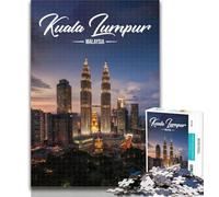 Adult Jigsaw Kuala Lumpur Jigsaw Puzzle 1000 Pieces for Teenagers,Challenging Game And Family Play Parent-child Interaction 75x50cm