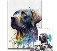 Adult Jigsaw Labrador Jigsaw Puzzle 1000 Pieces for Teenagers,Challenging Game And Family Play Parent-child Interaction (50x75cm)