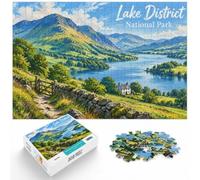 Adult Jigsaw Lake District National Park Illustration_001 1000pcs (38x26cm) | For shared family time, this 1000-piece jigsaw puzzle for adults offers 1000 pieces for a longer challenge.