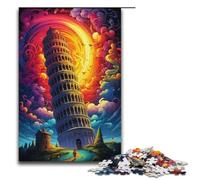 Adult Jigsaw Leaning Tower of Pisa Italy 1000 Piece Puzzle Paper Puzzle for Adults & Kids Age 14 Up Educational Toy 1000PCS(38x26cm)
