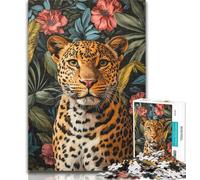 Adult Jigsaw Leopard Jigsaw Puzzles 1000 Pieces for Adults Teens,Toys Educational Games Stress Relieving Artists Collection, Fine Art 50x75cm