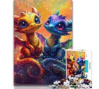 Adult Jigsaw Magic Dragon 1000 Piece Jigsaw Puzzles for Adults Gifts,Educational Games Home Decoration Artists Collection, Fine Art 26x38cm