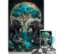 Adult Jigsaw Magic Elephant 1000 Piece Jigsaw Puzzles for Teenagers Gifts,Toys Educational Games Stress Relieving Enhance Love between Couples (50x75cm)