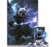 Adult Jigsaw Magic French Bulldog 1000 Piece Jigsaw Puzzle for Adults Teens,Toys Educational Games Stress Relieving Great Gifts And Toys 26x38cm