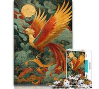 Adult Jigsaw Magic Phoenix Jigsaw Puzzles 1000 Pieces for Adults Teens,with Fully Interlocking Randomly Shaped Pieces for And 14 Years Old 26x38cm