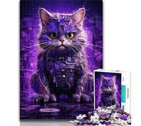 Adult Jigsaw Mechanical Cat 1000 Pieces Jigsaw Puzzles for Adults And Teens,Challenging Game And Family Play Parent-child Interaction 26x38cm