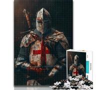 Adult Jigsaw Medieval Knights 1000 Piece Jigsaw Puzzles for Teenagers Gifts,Toys Educational Games Stress Relieving Enhance Love between Couples 50x75cm